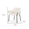 Homeroots Cream and Black Boucle And Metal Dining Arm Chair 605665 - alternate 5