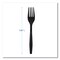 Boardwalk Heavyweight Wrapped Polypropylene Cutlery, Fork, Plastic, Black, 1000PK BWKFORKHWPPBIW - alternate 4