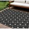 Homeroots 8' X 10' Black And Ivory Geometric Washable Indoor Outdoor Area Rug 596006 - alternate 1