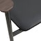 Leisuremod Kora Modern Leather Dining Arm Chair with Iron Legs Brown/Black KCWN-21BL - alternate 8