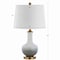 Jonathan Y Gradient 25" Ceramic/Brass LED Table Lamp, White/Grey JYL3019B - alternate 5