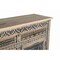 Homeroots 102" Natural And Black Distressed Solid Wood Carved Geometric Four Drawer Sideboard with Four Doors 642290 - alternate 6