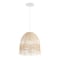 Jonathan Y Sofia 17.5" 1-Light Farmhouse Coastal Rattan 180" Cord Plug-In or Hardwired LED Pendant, Brown JYL1400A - alternate 9