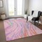 Homeroots 3' X 5' Pink Green And Teal Blue Abstract Washable Indoor Outdoor Area Rug 600246 - alternate 6