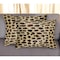 Homeroots Set of Two 12" X 20" Brown and Black Leopard Cowhide Lumbar Throw Pillows, 2PK 544651 - alternate 1