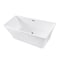 Kingston Brass 67" Acrylic Rectangular Double Ended Freestanding Tub with Drain, Glossy White/Brushed Nickel VTSQ672923C418 - alternate 1