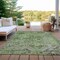 Homeroots 5' X 8' Artichoke Green And Gray Floral Medallion Washable Indoor Outdoor Area Rug 616611 - alternate 6