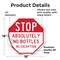 Signmission Stop Absolutely No Bottles No Excep, 18 Inch X 18 Inch, Vinyl Decal OC-D-18-241 - alternate 2