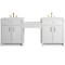 James Martin Vanities Bellshire 84" Dual Vanity Set with 24" Make-Up Counter, Bright White w/3 cm White Zeus Silestone Top 660-VMC84-BW-3WZ - alternate 1