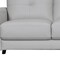 Homeroots 82" Light Slate Gray Leather Sofa With Brown Legs 546415 - alternate 6