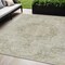 Homeroots 5' X 8' Sage Floral Medallion Washable Indoor Outdoor Area Rug 607933 - alternate 1