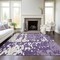 Homeroots 3' X 5' Purple And Ivory Abstract Washable Indoor Outdoor Area Rug 613368 - alternate 4