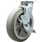 Service Caster 8 Inch SS Thermoplastic Rubber Swivel Caster with Ball Bearing and Brake SCC SCC-SS30S820-TPRBF-TLB - alternate 1
