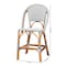 Bali & Pari Genica Classic French Two-Tone Navy and White Weaving and Natural Rattan 2-Piece Counter Stool Set 251-2PC-13956-ZORO - alternate 4