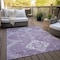 Homeroots 10' X 14' Lavender Plum And Ivory Medallion Washable Indoor Outdoor Area Rug 589049 - alternate 6