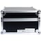 Deejay Led Fly Drive Case 8u Space Slant Mixer Rack / 2 u Space Vertical Rack System with Full AC Door TBHM802E - alternate 2