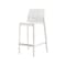 Homeroots Set of Four 26" White Heavy Duty Plastic Low Back Outdoor Counter Height Bar Chairs 565357 - alternate 1