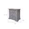 Homeroots 32" Gray Solid Wood Three Drawer Nightstand 527061 - alternate 4