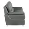 Homeroots 85" Gray Leather Sofa With Silver Legs 329483 - alternate 7