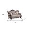 Homeroots 70in Pink And Brown Loveseat and Toss Pillows 515730 - alternate 3