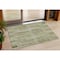 Homeroots 3' X 5' Khaki And Olive Green Striped Washable Indoor Outdoor Area Rug 631539 - alternate 1