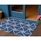 Homeroots 3' X 5' Blue And Ivory Geometric Washable Indoor Outdoor Area Rug 612863 - alternate 1
