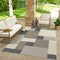 Homeroots 5' X 8' Gray And Blue Geometric Distressed Indoor Outdoor Area Rug 559060 - alternate 8