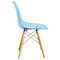 Leisuremod Dover Plastic Dining Side Chair with Wooden Legs, Transparent Blue EP19TBU - alternate 5