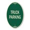 Signmission Truck Sign Truck Parking, 12 Inch X 18 Inch Architectural Oval, Heavy Gauge Aluminum A-OV-G-1218-22785 - alternate 1