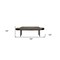 Homeroots 56in Dark Gray and Black Upholstered Genuine Leather Bench 489314 - alternate 4
