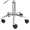 Elama Faux Leather Adjustable Backless Rolling Stool in Black with Chrome Base ELM-709A-BLK - alternate 4