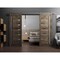 Sartodoors Sturdy Double Barn Door with Frosted Glass Oak 84x96 (2* 42x96) Solid Core Modern Interior QUADRO4088DB-S-AKA-8496 - alternate 1