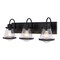 Vaxcel Covington 3-Light Vanity Light, Matte Black, Clear Glass, 23-In. Wide W0583 - alternate 1