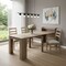 Homeroots 98" Light Brown Wood Self-Storing Extendable Dining Table With Storage 694688 - alternate 4