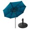 Pure Garden 10 ft 3 Tier Patio Umbrella with 19lb Base and Turquoise Green Canopy 50-LG1370B - alternate 1