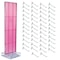 Azar Displays Pink Two-Sided Pegboard Floor Display On Studio Base with 50 6in Clear Hooks 700770-PNK-6C50 - alternate 1
