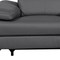 Homeroots 90in Dark Gray and Black Italian Leather Power Reclining Loveseat With Storage 720560 - alternate 6