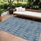 Homeroots 8' X 10' Navy Blue And Ivory Geometric Washable Indoor Outdoor Area Rug 583339 - alternate 1