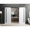 Sartodoors Sturdy Dbl Barn Door 60 x 96in W/, Painted White W/ Frosted Glass, SS 13FT Rail Hangers Heavy Set PLANUM0660DB-S-BEM-6096 - alternate 5