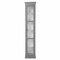 Homeroots Gray Cornice Molding Curio with Glass Door 401665 - alternate 1