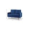 Homeroots 57" Blue And Dark Brown Velvet Loveseat 543718 - alternate 7
