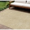 Homeroots 8' X 10' Gold And Ivory Geometric Washable Indoor Outdoor Area Rug 612127 - alternate 1