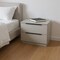 Homeroots 20" Light Gray Wood Two Drawer Nightstand 719560 - alternate 5
