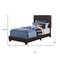 Homeroots Brown Solid Wood Twin Upholstered Faux Leather Bed Frame 333280 - alternate 5