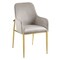 Homeroots Set of Two Gray and Gold Velvet And Wood and Metal Dining Side Chairs, 2PK 573311 - alternate 7