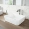 Vigo Marigold Modern White Matte Stone 18 in. L x 14 in. W x 5 in. H Rectangular Vessel Bathroom Sink VG04003 - alternate 6