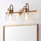 Jonathan Y Virginia 17.25" 2-Light Metal/Glass LED Vanity Light, Brass Gold JYL7408B - alternate 5