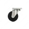 Richelieu Industrial Black General-Duty Rubber Caster, Swivel Without Brake, with Plate, Black F25413 - alternate 3