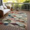 Homeroots 8' X 10' Green Teal Blue And Terra Cotta Abstract Washable Indoor Outdoor Area Rug 603128 - alternate 5