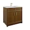 James Martin Vanities Bellshire 36" Sgl Vanity, Honey Oak w/Sgl Hole 3 CM White Zeus Silestone Top and Matching Backsplash 660-V36-HNO-1WZ - alternate 5